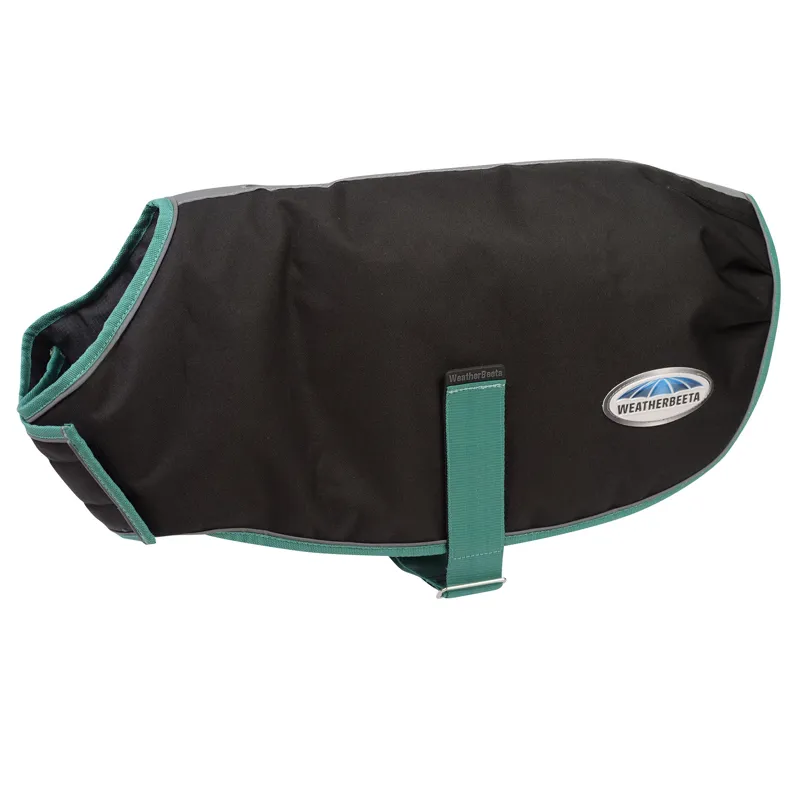 Weatherbeeta Green-Tec 900D Dog Coat Lite Plus Black-BottleGreen-1